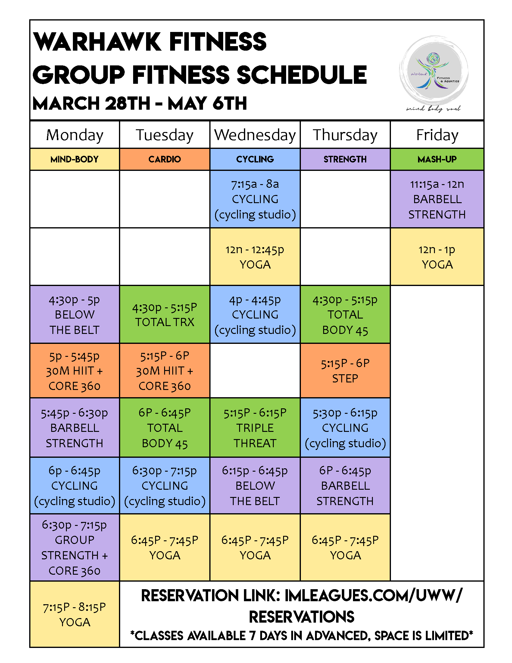 Hours UWW Rec Sports